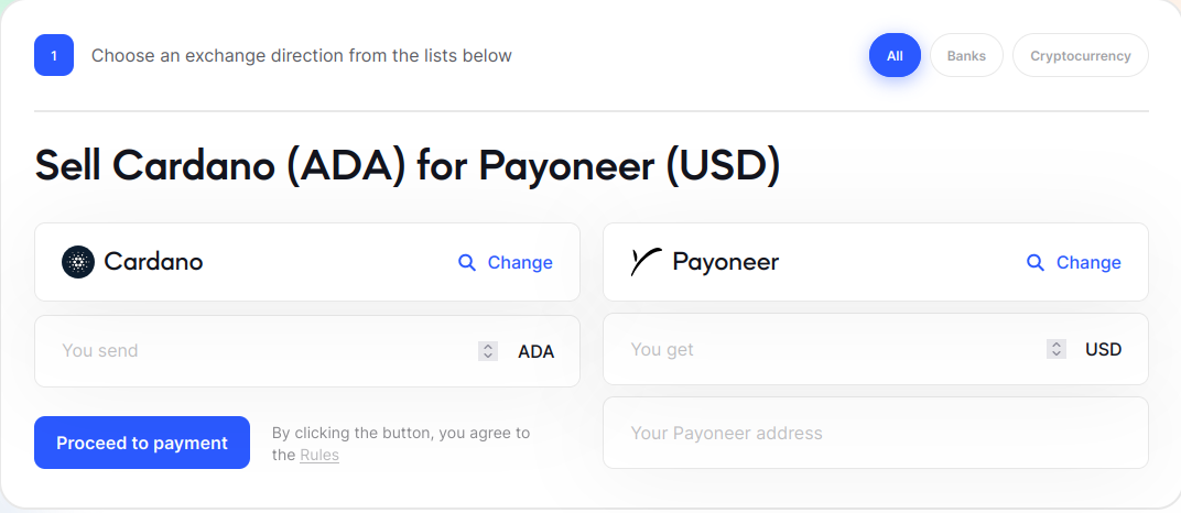 cardano to payoneer image