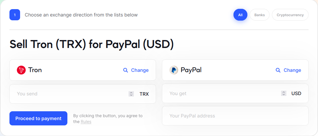 trx to paypal