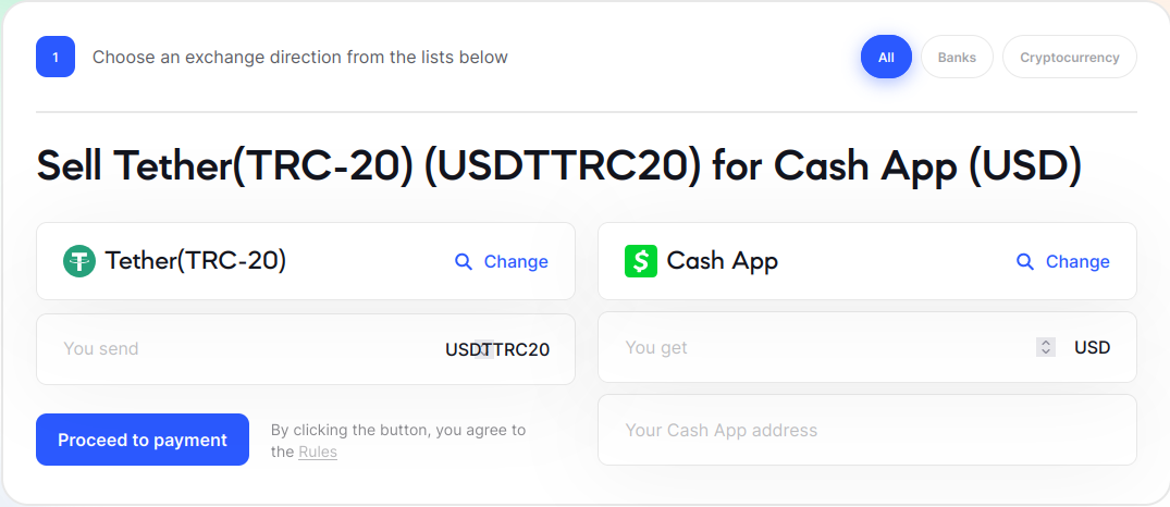 USDT to Cash app